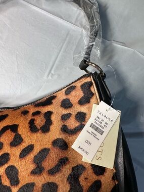 Talbots Leopard-Print Shoulder Bag in Brown and Black